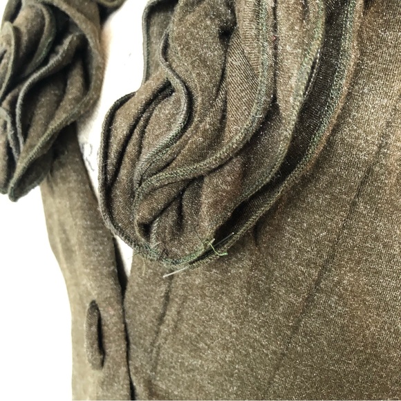 Vintage Alberto Makali Ruffle Collared Cardigan Sweater 8 - Picture 9 of 11